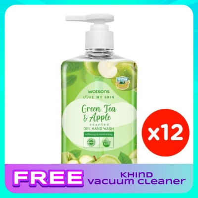 WATSONS (Bulk) Gel Handsoap Green Tea & Apple  500MLX12