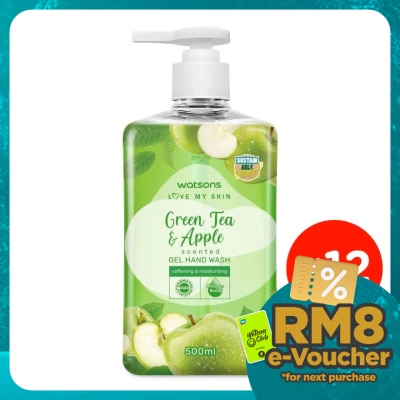 WATSONS (Bulk) Gel Handwash Green Tea & Apple 500MLX12
