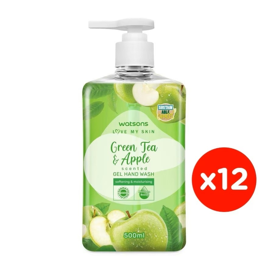 (Bulk) Gel Handsoap Green Tea & Apple  500MLX12