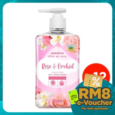 WATSONS (Bulk) Gel Handwash Rose & Orchid 500MLX12