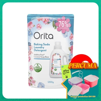 ORITA - Baking Soda Laundry Detergent Refill Pack 1200Gx8