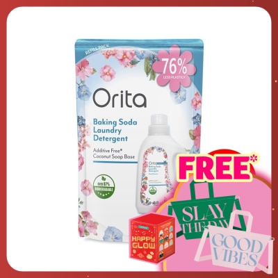 ORITA Baking Soda Laundry Detergent Refill Pack 1200Gx8