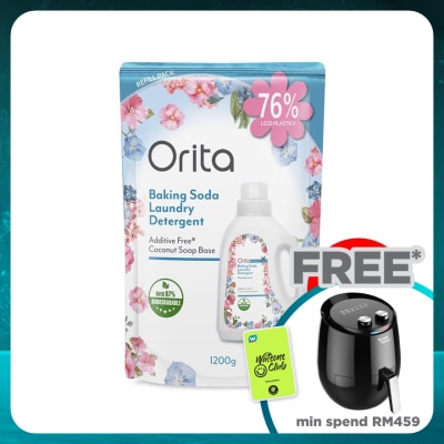 ORITA Baking Soda Laundry Detergent Refill Pack 1200Gx8