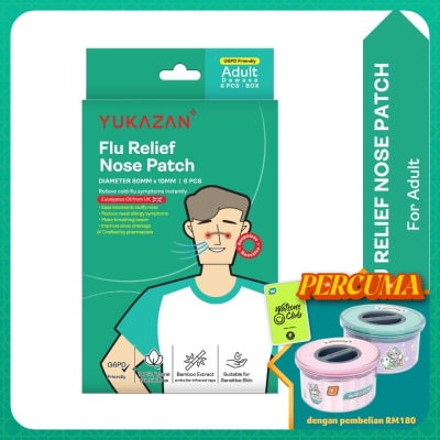 YUKA ZAN Adult Flu Relief Nose Patch 6'S