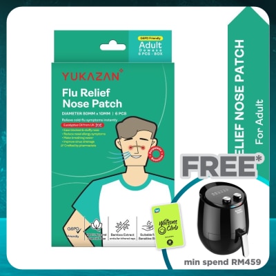 YUKA ZAN Adult Flu Relief Nose Patch 6'S