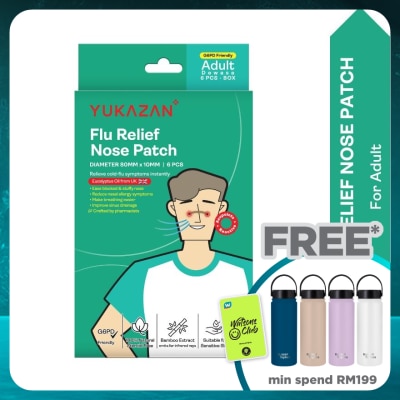 YUKA ZAN Adult Flu Relief Nose Patch 6'S