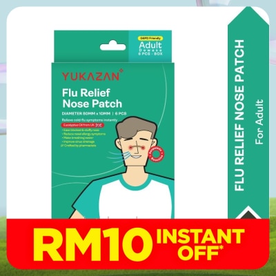 YUKA ZAN Adult Flu Relief Nose Patch 6'S