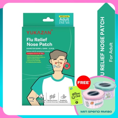 YUKA ZAN Adult Flu Relief Nose Patch 6'S
