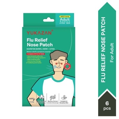 YUKA ZAN Adult Flu Relief Nose Patch 6'S