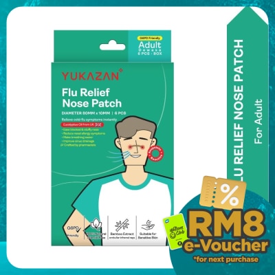 YUKA ZAN Adult Flu Relief Nose Patch 6'S
