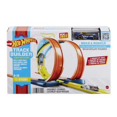 HOT WHEELS Track Builder Trackset - Split Loop Track