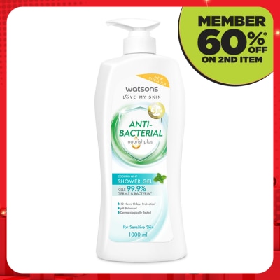 WATSONS Cooling Mint Antibacterial  Shower Gel 1000ML