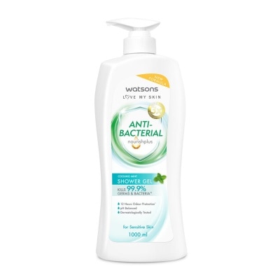 WATSONS Cooling Mint Antibacterial  Shower Gel 1000ML