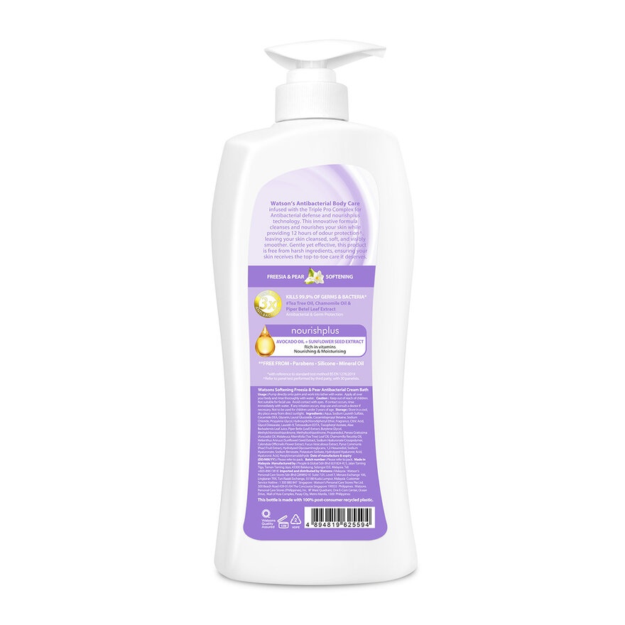 Freesia & Pear Softening Antibacterial Cream Bath 1L