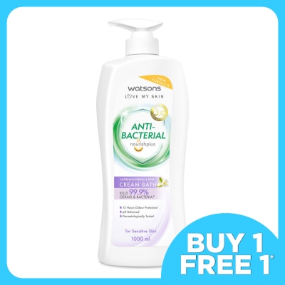 WATSONS Freesia & Pear Softening Antibacterial Cream Bath 1000ML