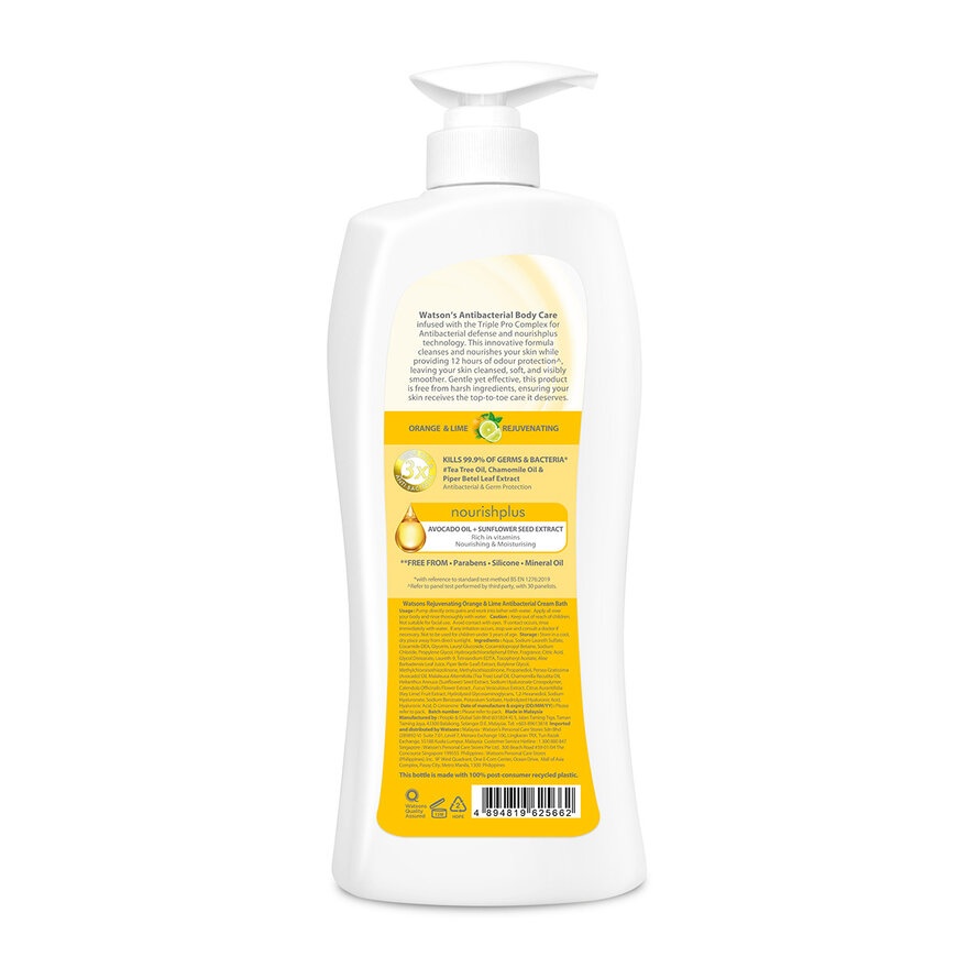 Orange & Lime Rejuvenating Antibacterial Cream Bath 1L