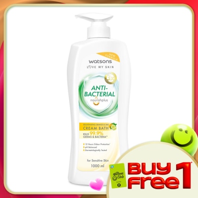 WATSONS - Orange & Lime Rejuvenating Antibacterial Cream Bath 1L