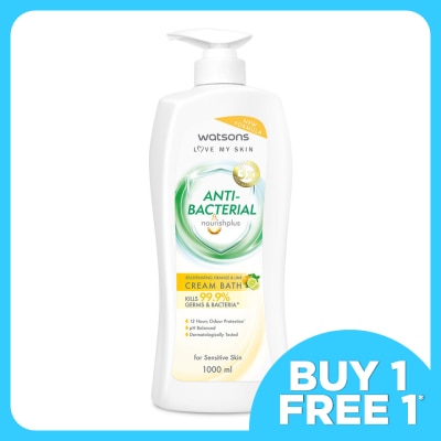 WATSONS Orange & Lime Rejuvenating Antibacterial Cream Bath 1000ML