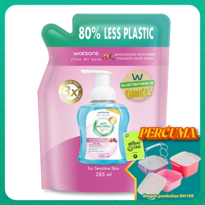 WATSONS - Wild Berry Brightening Antibacterial Foaming Hand Wash Refill 285ML