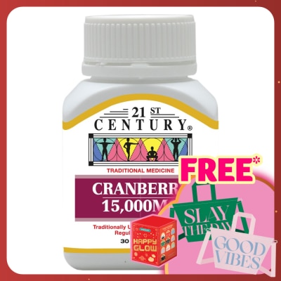 21ST CENTURY Cranberry 15000mg Tablets 30's