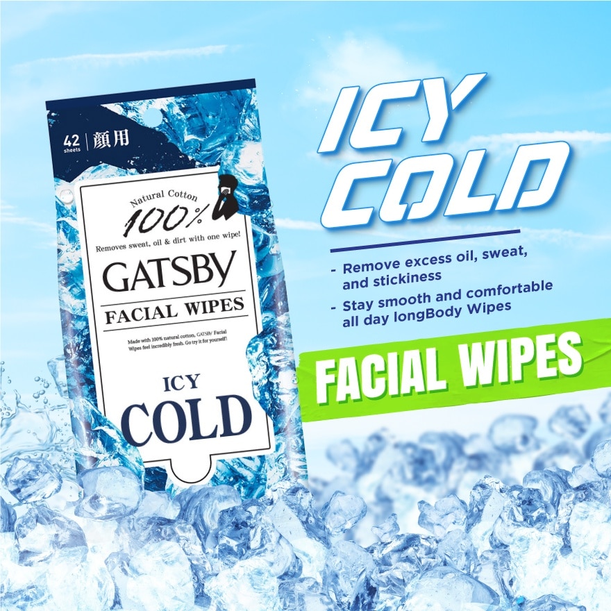 Facial Wipes Icy Cold 42s