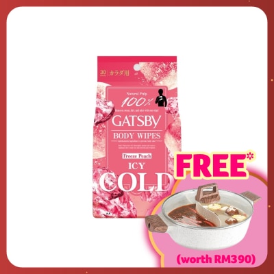 GATSBY Ice-type Deodorant Body Wipes Freeze Peach 30S