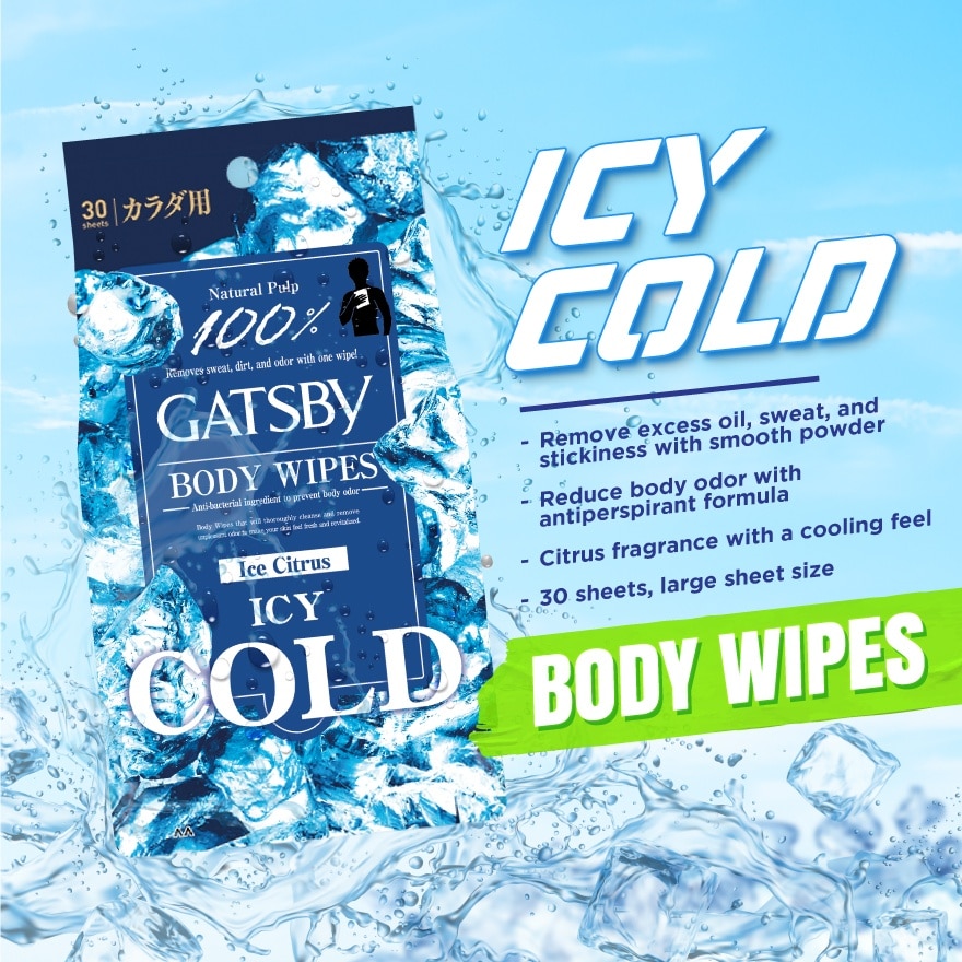 Ice-Type Deodorant Body Wipes Ice Citrus 30S