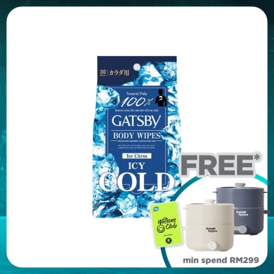GATSBY Ice-Type Deodorant Body Wipes Ice Citrus 30S