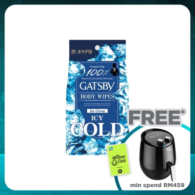 GATSBY Ice-Type Deodorant Body Wipes Ice Citrus 30S