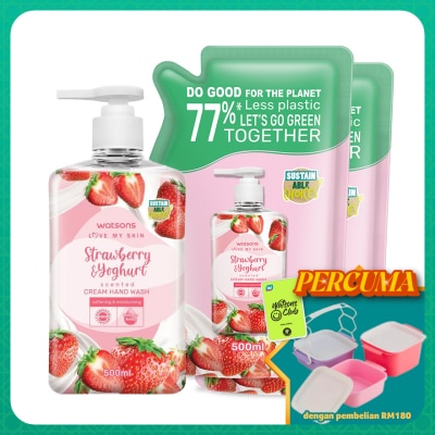 WATSONS - Strawberry & Youghurt Scented Cream Hand Wash Set