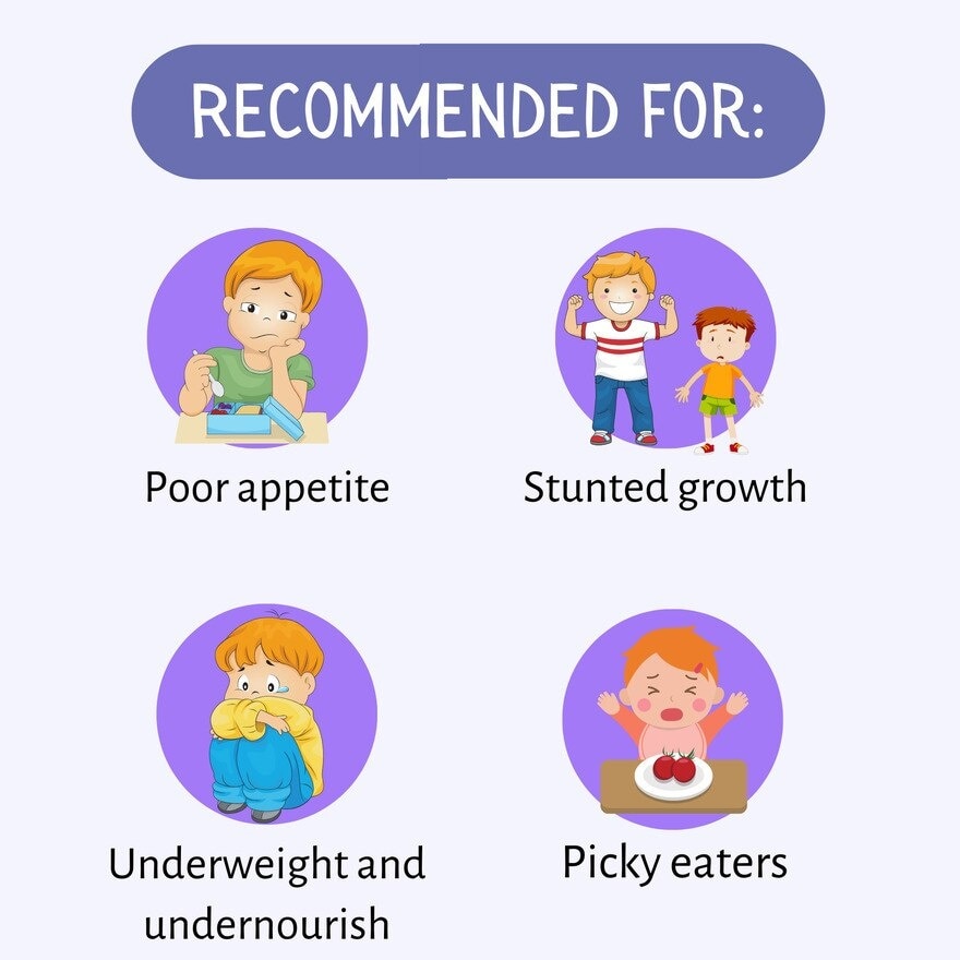 MIWACARE Lysine+ Lysine with Vitamin C + Probiotics Kids Age 1 and above (1 Box x 10 Sachets)