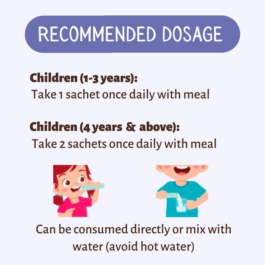 MIWACARE Lysine+ Lysine with Vitamin C + Probiotics Kids Age 1 and above (1 Box x 10 Sachets)