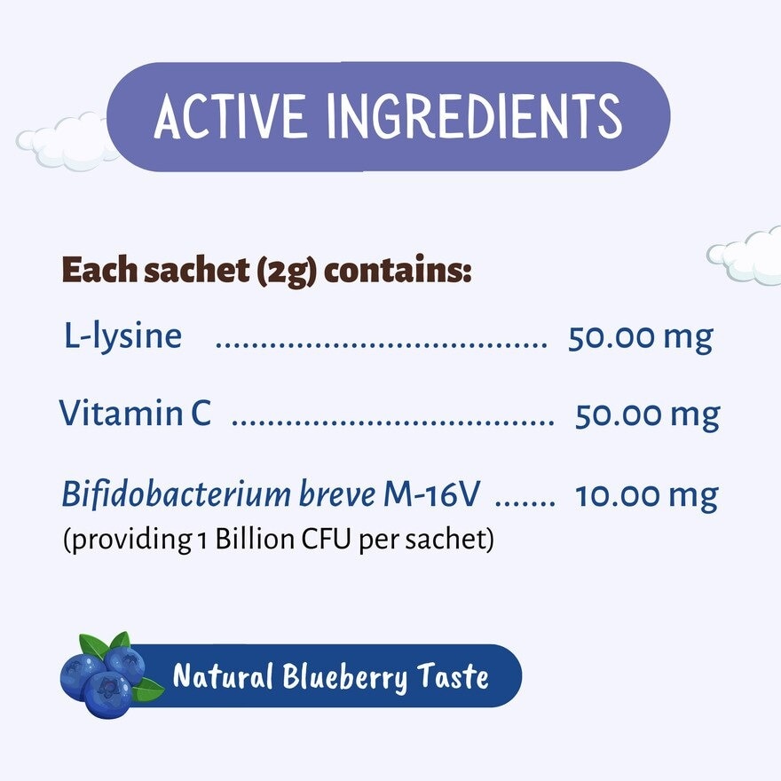 Lysine+ Lysine with Vitamin Kids Age 1 & Above (1 Box x 10 Sachets)