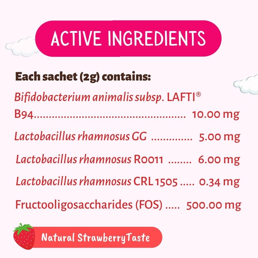 Probiotics+ 4 Strain-specific Probiotics & 1 Prebiotic Kids Age 1 & Above (1 Box x 10 Sachets)