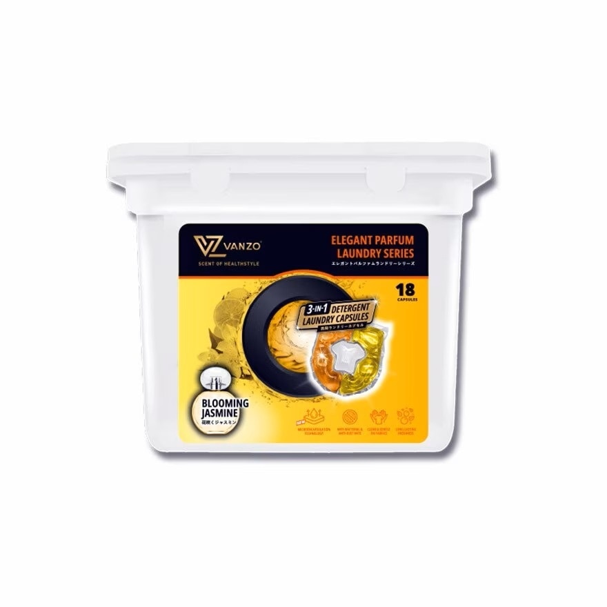 VZ 3 IN 1 Laundry Capsules Blooming Jasmine 18 capsules