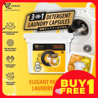 VANZO VZ 3 IN 1 Laundry Capsules Blooming Jasmine 18 capsules