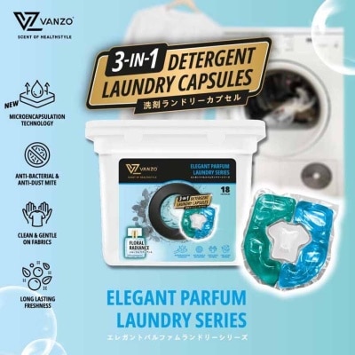 VANZO VZ 3 IN 1 Laundry Capsules Floral Radiance 18 capsules