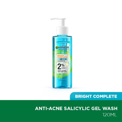 GARNIER - Bright Complete Anti Acne Gel Wash 120ml