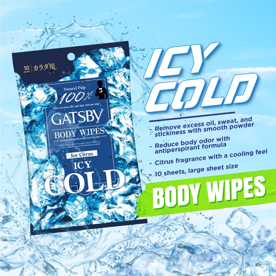 Ice-Type Deodorant Body Wipes Ice Citrus 10S