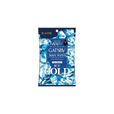 GATSBY Ice-Type Deodorant Body Wipes Ice Citrus 10S