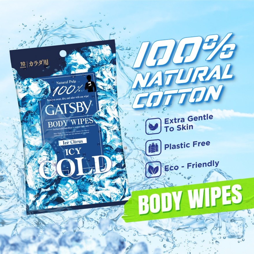 Ice Type Deodorant Body Wipes Ice Citrus 10S image