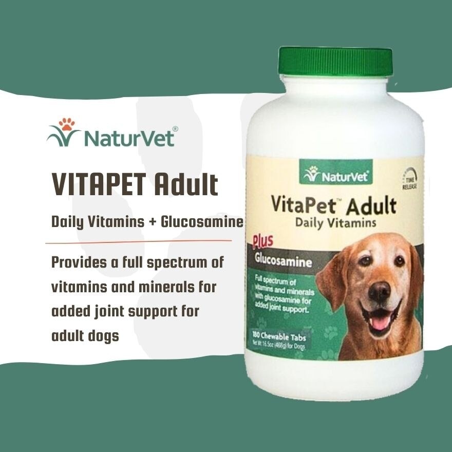 Vitapet Adult Daily Vitamins With Glucosamine Chewable Tablets 180s