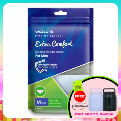 WATSONS - Extra Comfort Disposable Underwear Cotton Men M