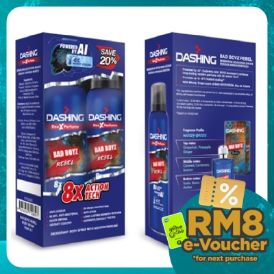 DASHING Bad Boyz Deodorant Body Spray Rebel 2x125ml