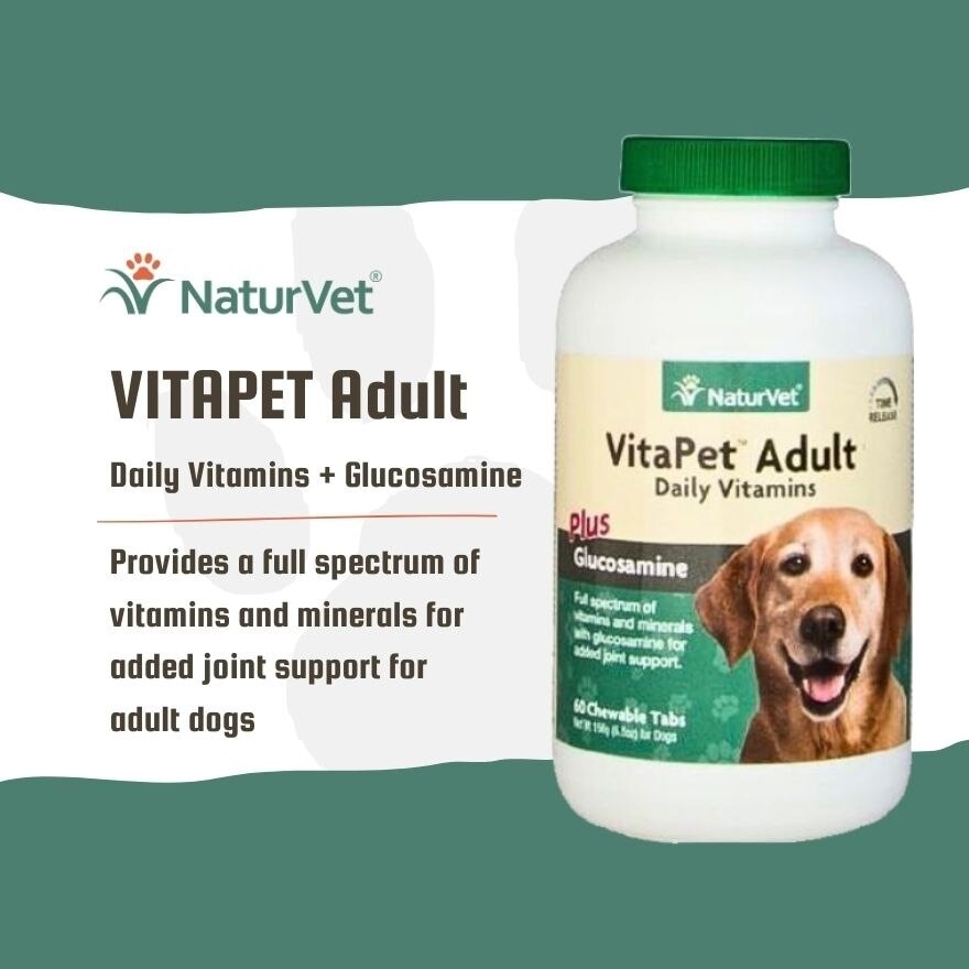 Vitapet Adult Daily Vitamins With Glucosamine Chewable Tablets 60s