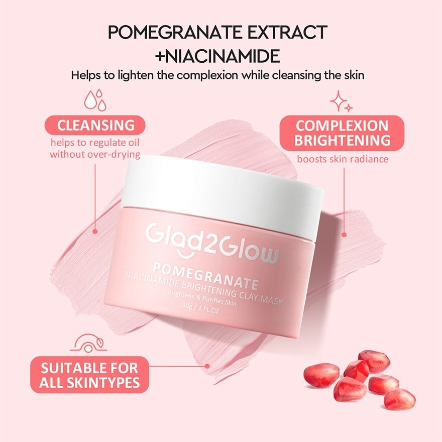 Pomegranate Niacinamide Brightening Claymask 30g