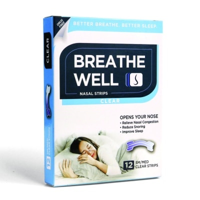 BREATHE WELL Nasal Strips Clear 12s