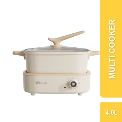 BEAR Electric Multi Cooker Non Stick 1500W Knob Control 4.0L (BMC-CM40L)