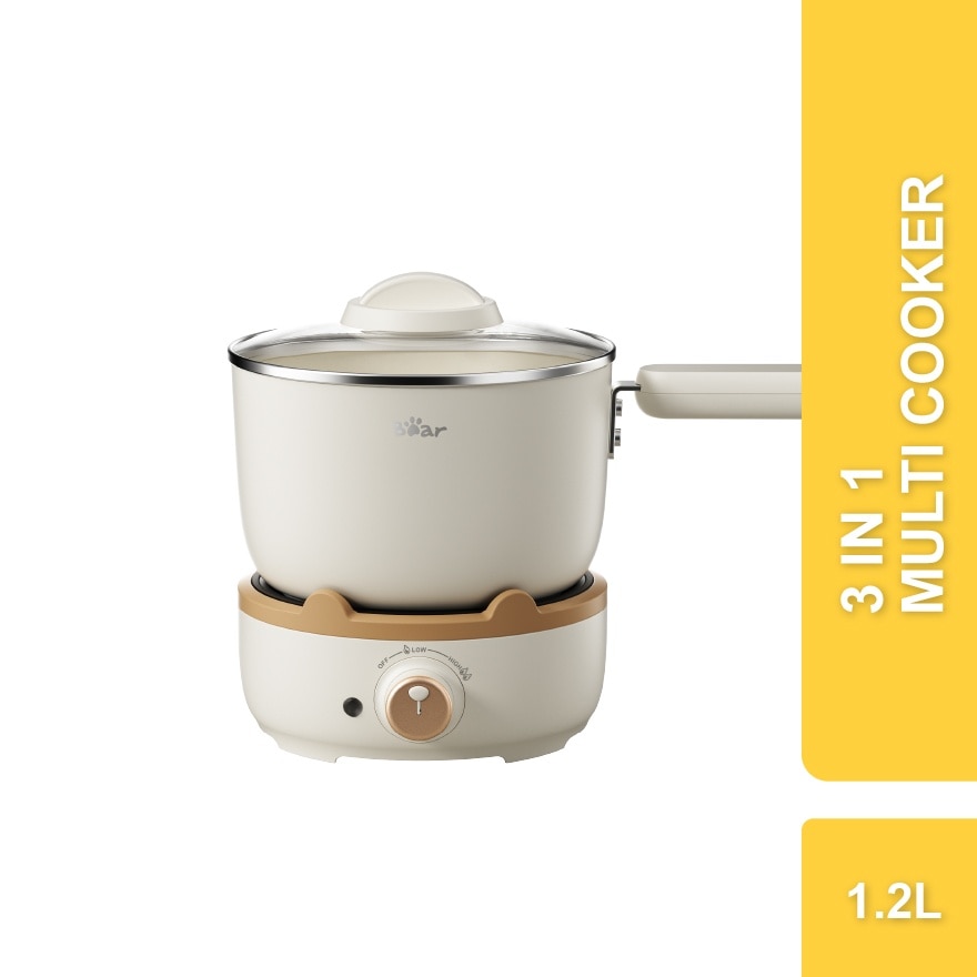 3 in 1 Electric Multi-Cooker 1.2L Teflon Coating Non-Stick Pot BMC-GM12L