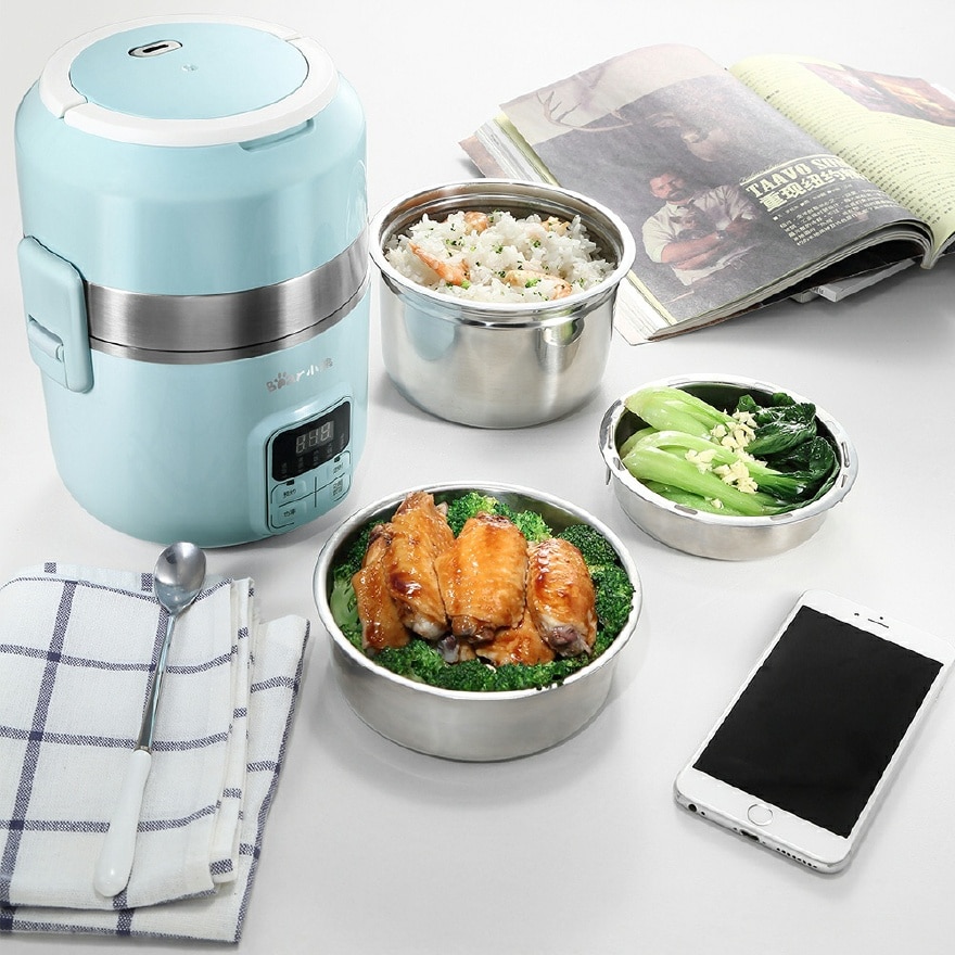 Electric Lunch Box Portable Heating 3-Layers Stainless Steel (2L) DFH-B20J1